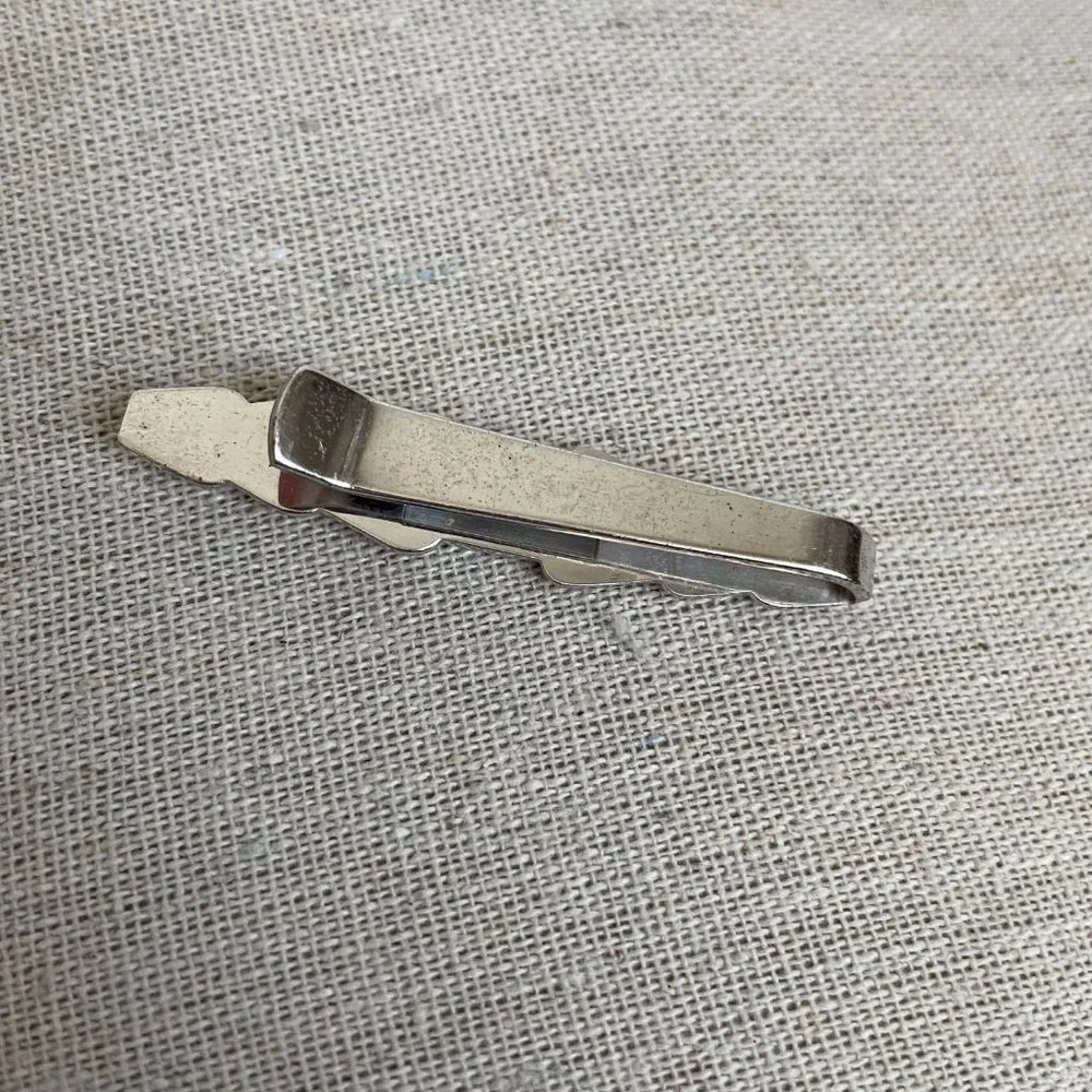 Vintage Silver Tone Textured Money Clip